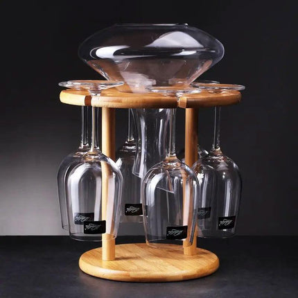 Wine Glass Holder Inverted Hanging Rack Tall Stemware Drainer Storage Stand