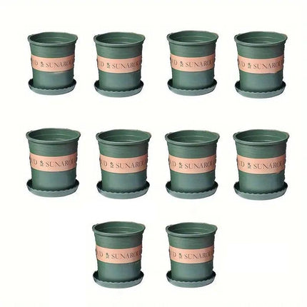 10pcs Plastic Flower Pots for Growing Plants Durable Garden Pots for Gardening