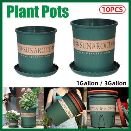 10pcs Plastic Flower Pots for Growing Plants Durable Garden Pots for Gardening
