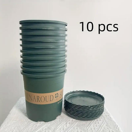 10pcs Plastic Flower Pots for Growing Plants Durable Garden Pots for Gardening