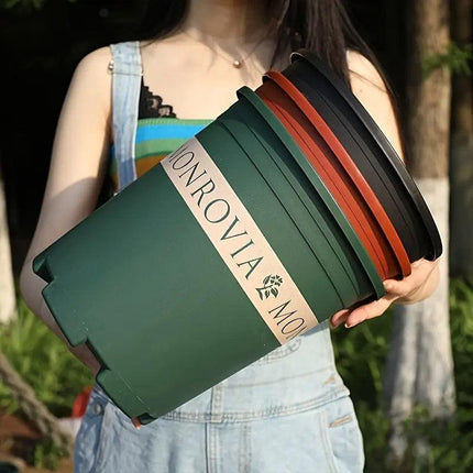 10pcs Plastic Flower Pots for Growing Plants Durable Garden Pots for Gardening