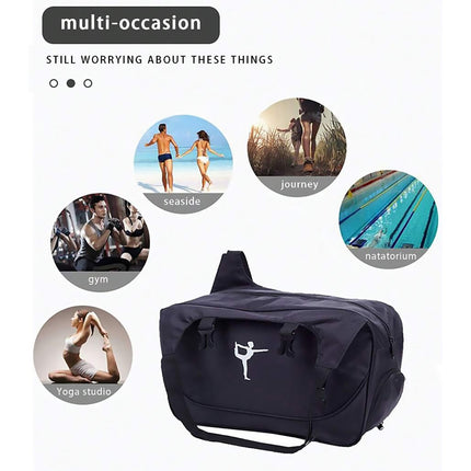 Yoga Mat Bag Large Capacity Sports Backpack Casual Gym Travel Print Backpack