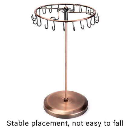 Iron Jewellery Rack Rotating Necklace Display Stand Jewellery Organiser Storage