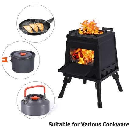 Camping Cassette Stove Portable Windproof Folding Gas Burner For Outdoor BBQ