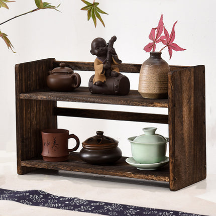 Solid Wood Movable Bookend Storage Decoration For Home Office Desk Shelf Durable