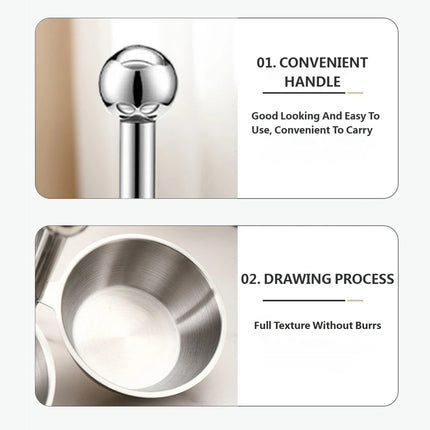 Stainless Steel 3 Bowl Snack Serving Tray Handle