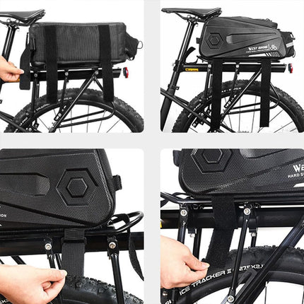 Bicycle Pannier Bag Hard Shell Large Capacity Waterproof for Cycling Touring Use