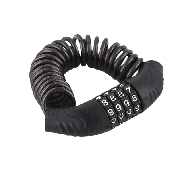 Helmet Lock Chain 4 Digit Password Motorcycle Anti-theft Cable Lock Portable