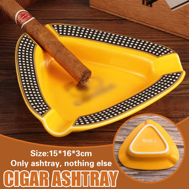 Cigar Ashtray Portable Ceramic 3 Cigars Ash Tray Tobacco Cigarette Gadgets Home