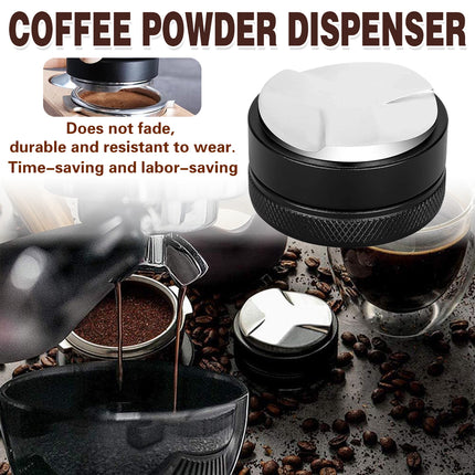 Stainless Steel Coffee Tamper Flat Bottom Espresso Machine Press Powder Tool