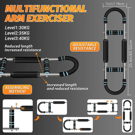 Multi Functional U Shaped Arm Strength Trainer Adjustable Home Exercise Device