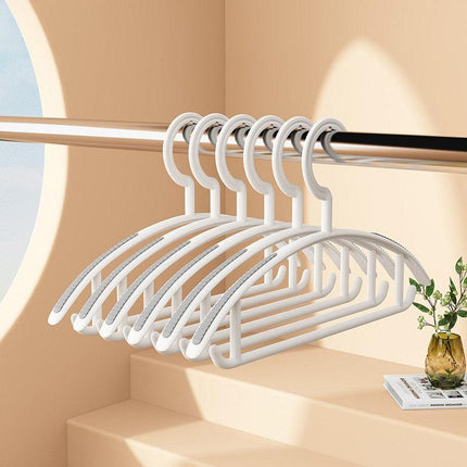 10PCS Plastic Half Round Non Slip Hangers Non Marking Drying Racks Home Use