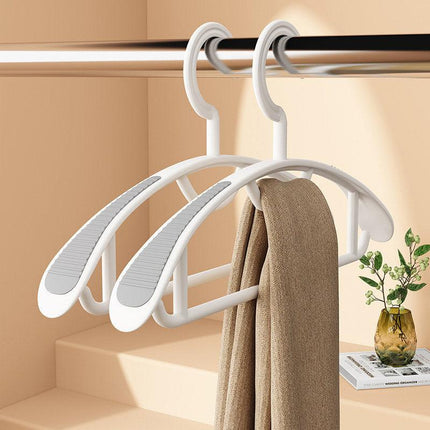 10PCS Plastic Half Round Non Slip Hangers Non Marking Drying Racks Home Use