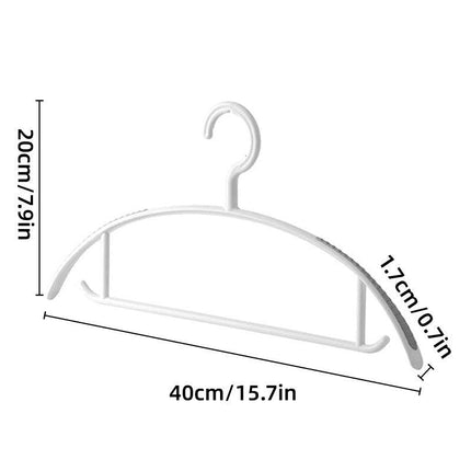 10PCS Plastic Half Round Non Slip Hangers Non Marking Drying Racks Home Use