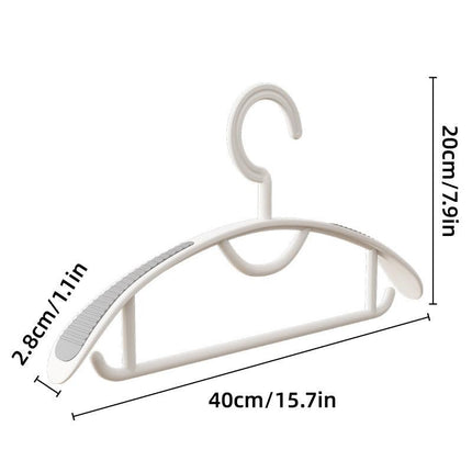 10PCS Plastic Half Round Non Slip Hangers Non Marking Drying Racks Home Use