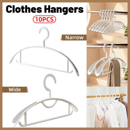 10PCS Plastic Half Round Non Slip Hangers Non Marking Drying Racks Home Use
