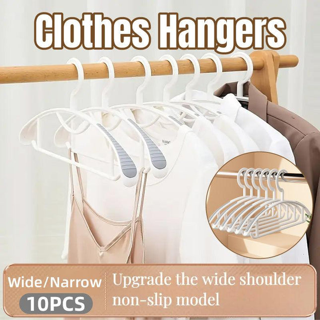 10PCS Plastic Half Round Non Slip Hangers Non Marking Drying Racks Home Use