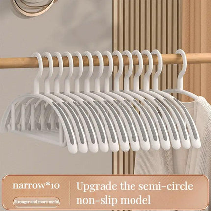10PCS Plastic Half Round Non Slip Hangers Non Marking Drying Racks Home Use