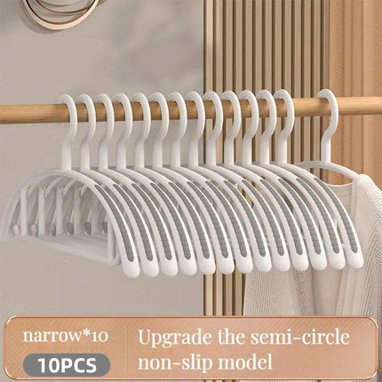10PCS Plastic Half Round Non Slip Hangers Non Marking Drying Racks Home Use