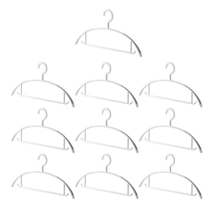 10PCS Plastic Half Round Non Slip Hangers Non Marking Drying Racks Home Use
