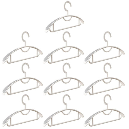 10PCS Plastic Half Round Non Slip Hangers Non Marking Drying Racks Home Use