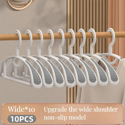 10PCS Plastic Half Round Non Slip Hangers Non Marking Drying Racks Home Use