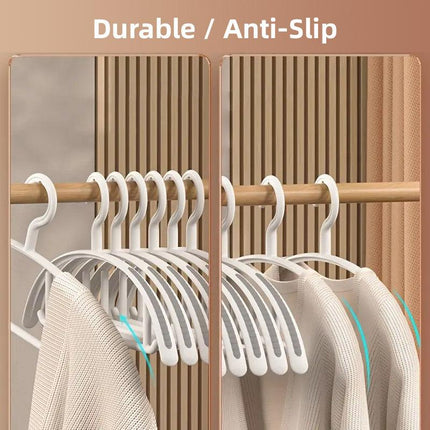 10PCS Plastic Half Round Non Slip Hangers Non Marking Drying Racks Home Use