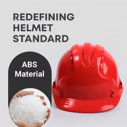 Safety Helmet Hard Hat with Vent Holes Adjustable Shockproof for Construction