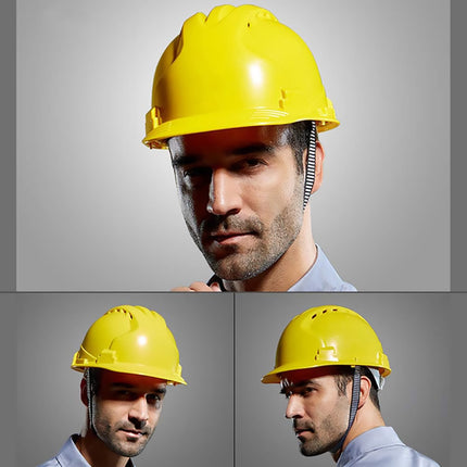 Safety Helmet Hard Hat with Vent Holes Adjustable Shockproof for Construction