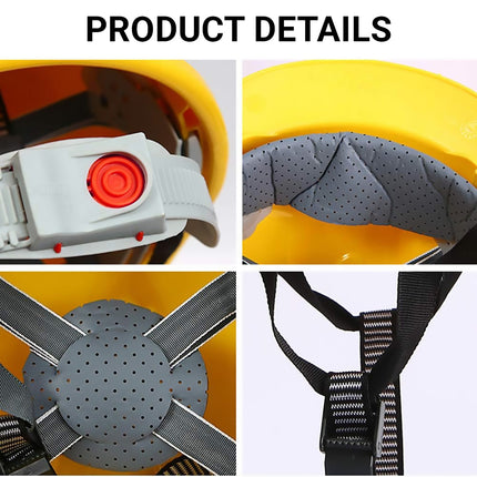 Safety Helmet Hard Hat with Vent Holes Adjustable Shockproof for Construction