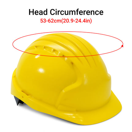 Safety Helmet Hard Hat with Vent Holes Adjustable Shockproof for Construction
