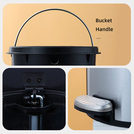 Trash Can Double Layer Foot Pedal Design with Lid Household Bin Kitchen Bathroom