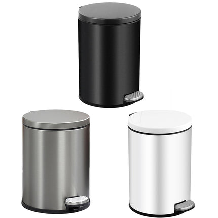 Trash Can Double Layer Foot Pedal Design with Lid Household Bin Kitchen Bathroom