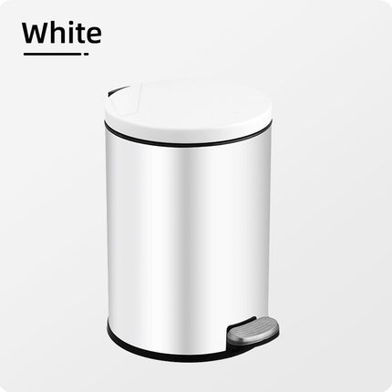 Trash Can Double Layer Foot Pedal Design with Lid Household Bin Kitchen Bathroom