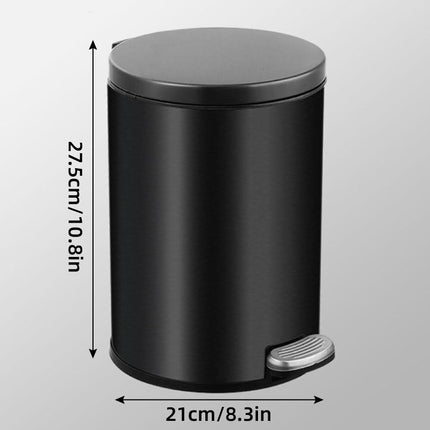 Trash Can Double Layer Foot Pedal Design with Lid Household Bin Kitchen Bathroom