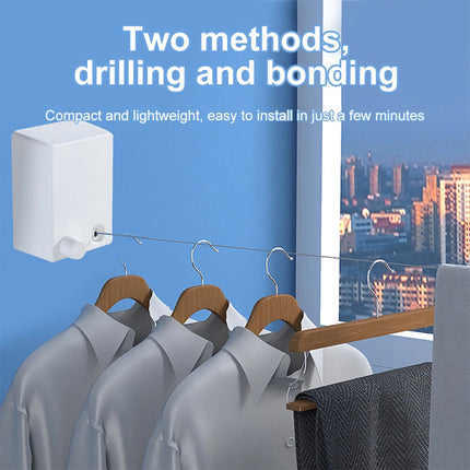 Invisible Clothesline Indoor No Drill Retractable 4.2m Space Saving High Quality