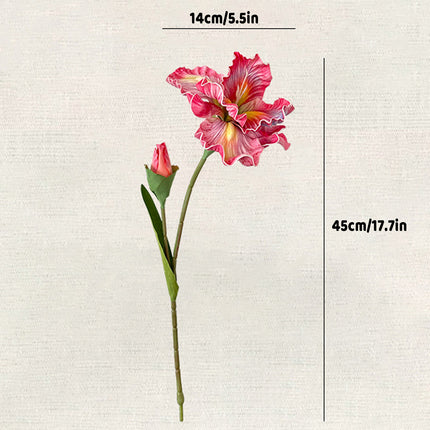 6PCS Artificial Iris Flowers PU Material Durable for Home Wedding Party Decor