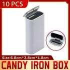 10PCS Clamshell Small Candy Box Metal Tin Storage Container Portable Iron Can
