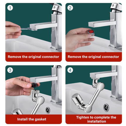 Multifunction Mechanical Arm Faucet Extender Rotatable Sink Tap Adapter Joint