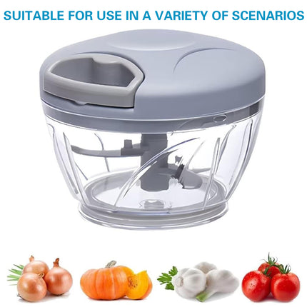 500ml Manual Meat Mincer Garlic Chopper Rotate Garlic Press Crusher Vegetable