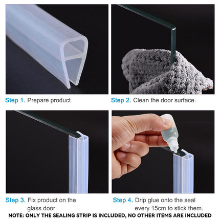 Transparent Silicone Seal Strip in F Shape for Glass Doors Windows