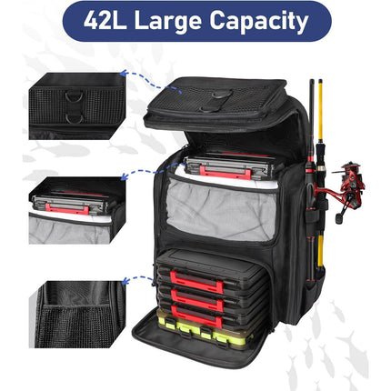 Fishing Backpack Outdoor Gear Bag Multi Pocket Camouflage Storage Bag Waterproof