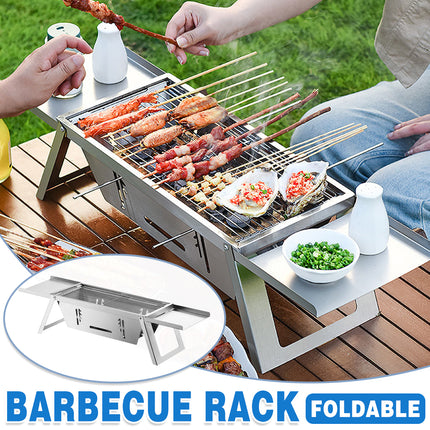 Stainless Steel Folding Barbecue Grill For Home Use Portable Folding Style