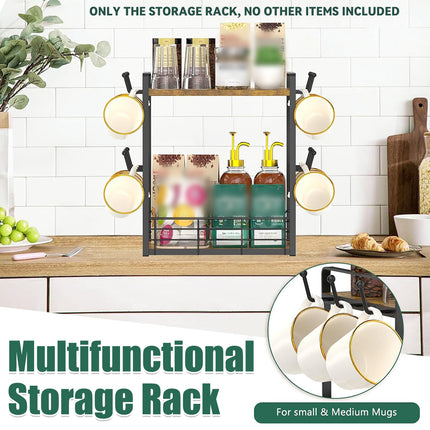 Multi-Functional Home Desktop Spice Storage Rack Kitchen Organizer Space-Saving