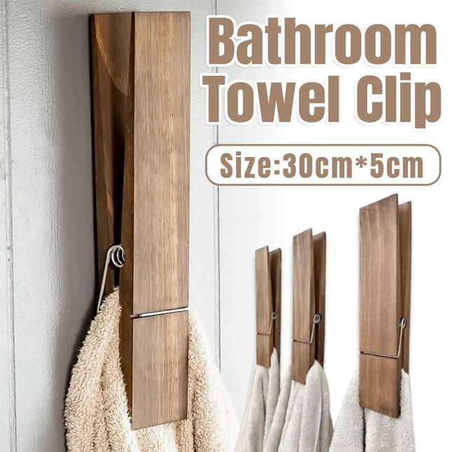 Wooden Towel Clip Underwear Clip Bathroom Wooden Clips for Towel and Laundry Use