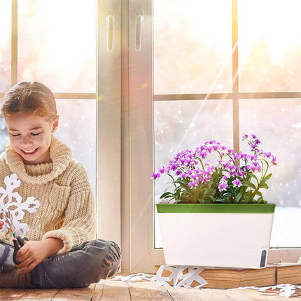 Rectangular Balcony Planter Box Vegetable Flower Pot Garden Planting Container