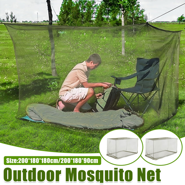 Outdoor Folding Bed Mosquito Net Army Green Summer for Travel Camping Hiking