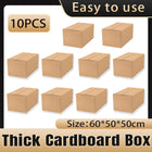 10pcs Thick Carton Box 60x50x50cm Heavy Duty Packing Box for Shipping Storage