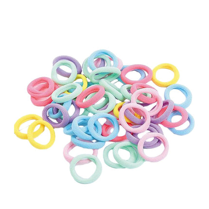 100PCS Colorful Elastic Hair Ties for Girl Ponytails High Stretch Hair Bands Set