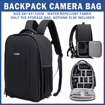 Outdoor Portable Double Shoulder Digital Camera Bag Water Resistant Shockproof